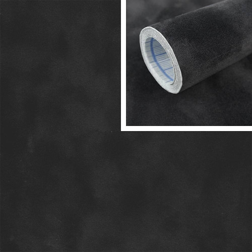 Adhésif velours suédine noir anthracite